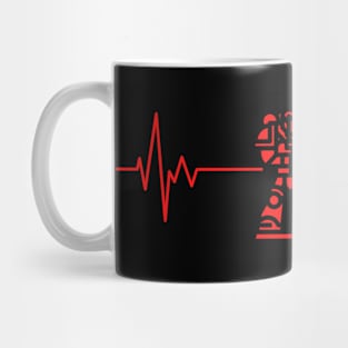 Heartbeat minifig and paint Mug